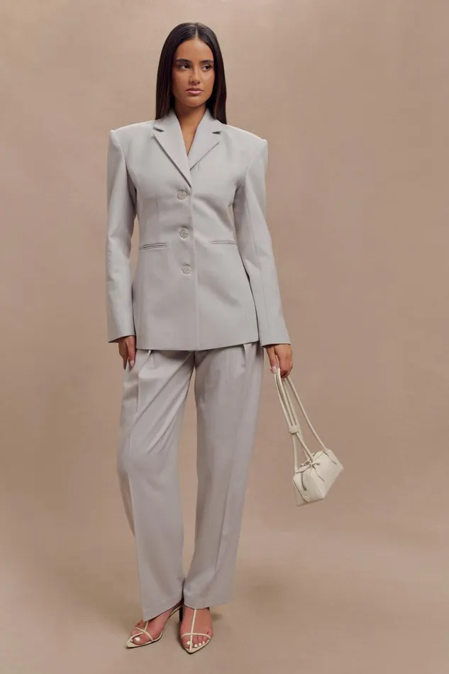 Women Meshki Outerwear Bellamy Cinched Blazer 8211 Grey