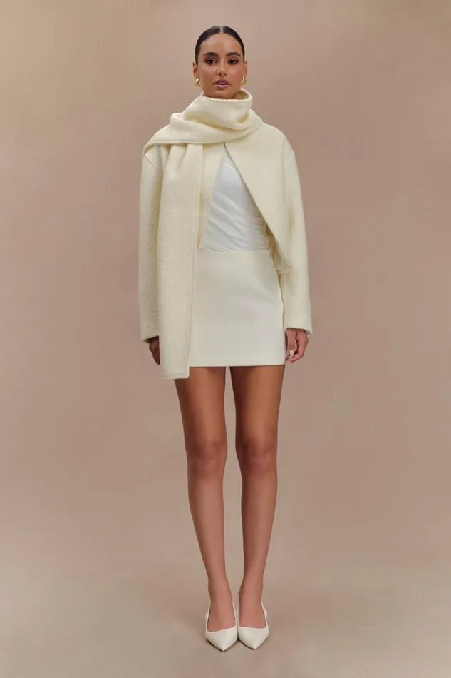 Women Meshki Outerwear Bree Scarf And Jacket 8211 Ivory