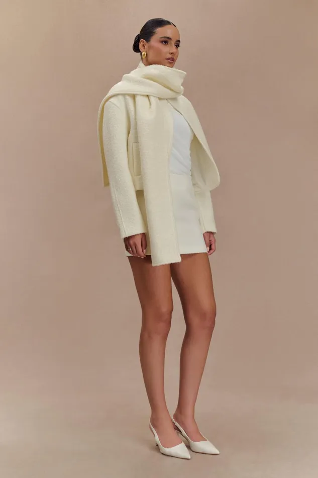 Women Meshki Outerwear Bree Scarf And Jacket 8211 Ivory
