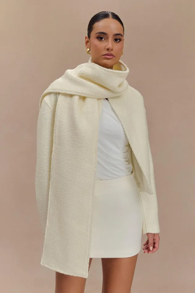 Women Meshki Outerwear Bree Scarf And Jacket 8211 Ivory