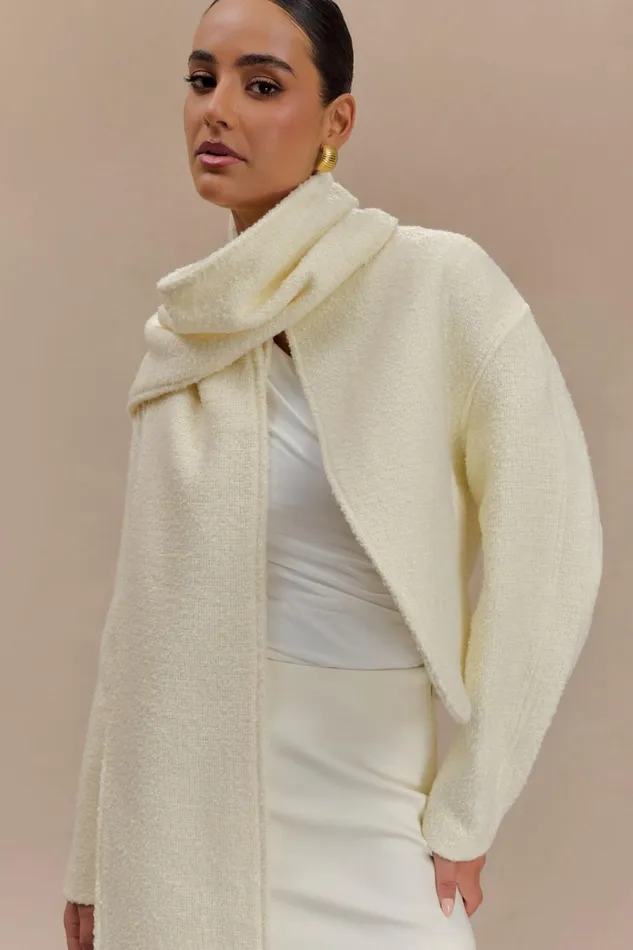 Women Meshki Outerwear Bree Scarf And Jacket 8211 Ivory