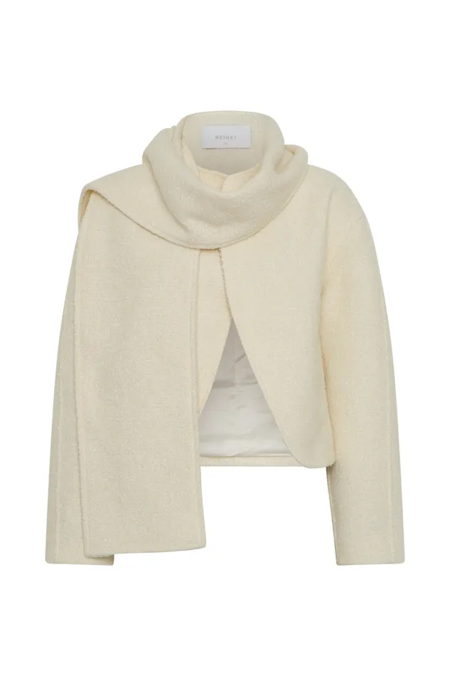 Women Meshki Outerwear Bree Scarf And Jacket 8211 Ivory