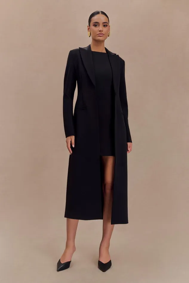 Women Meshki Outerwear Caviar Suiting Coat 8211 Black