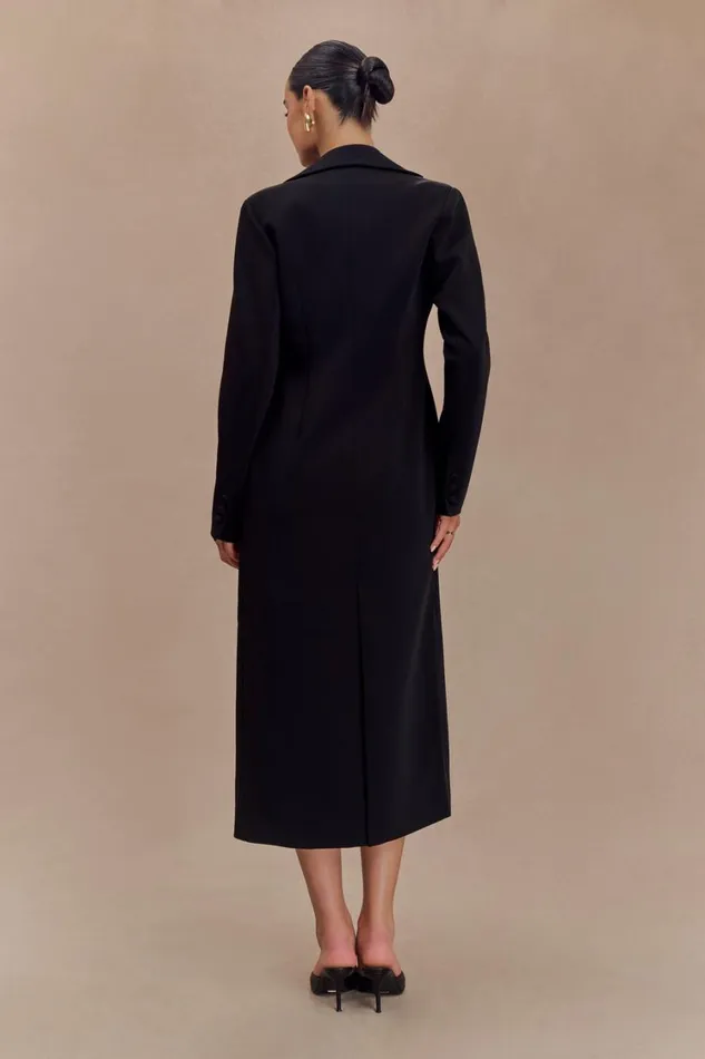 Women Meshki Outerwear Caviar Suiting Coat 8211 Black