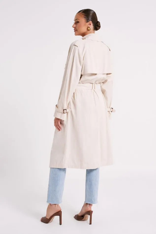 Women Meshki Outerwear Channing Trench Coat With Belt 8211 Cream