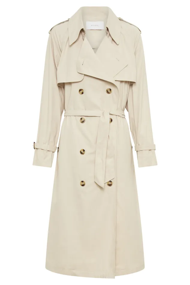 Women Meshki Outerwear Channing Trench Coat With Belt 8211 Cream