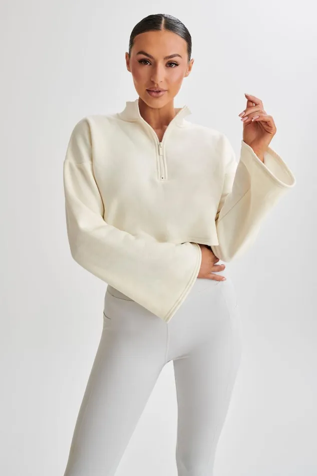 Women Meshki Outerwear Dempsey Zip Flared Jumper 8211 Bone