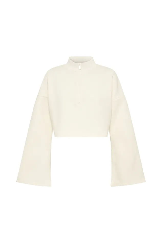 Women Meshki Outerwear Dempsey Zip Flared Jumper 8211 Bone
