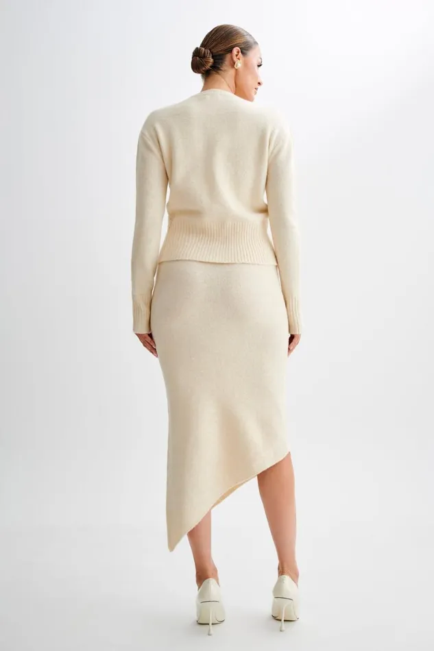 Women Meshki Outerwear Genevieve Oversized Knit Cardigan 8211 Cream Marle