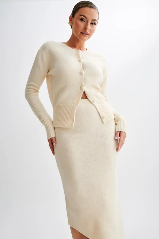 Women Meshki Outerwear Genevieve Oversized Knit Cardigan 8211 Cream Marle
