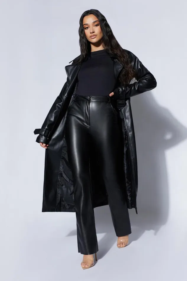 Women Meshki Outerwear Isla Pu Trench 8211 Black Women Meshki Outerwear Isla Pu Trench 8211 Black