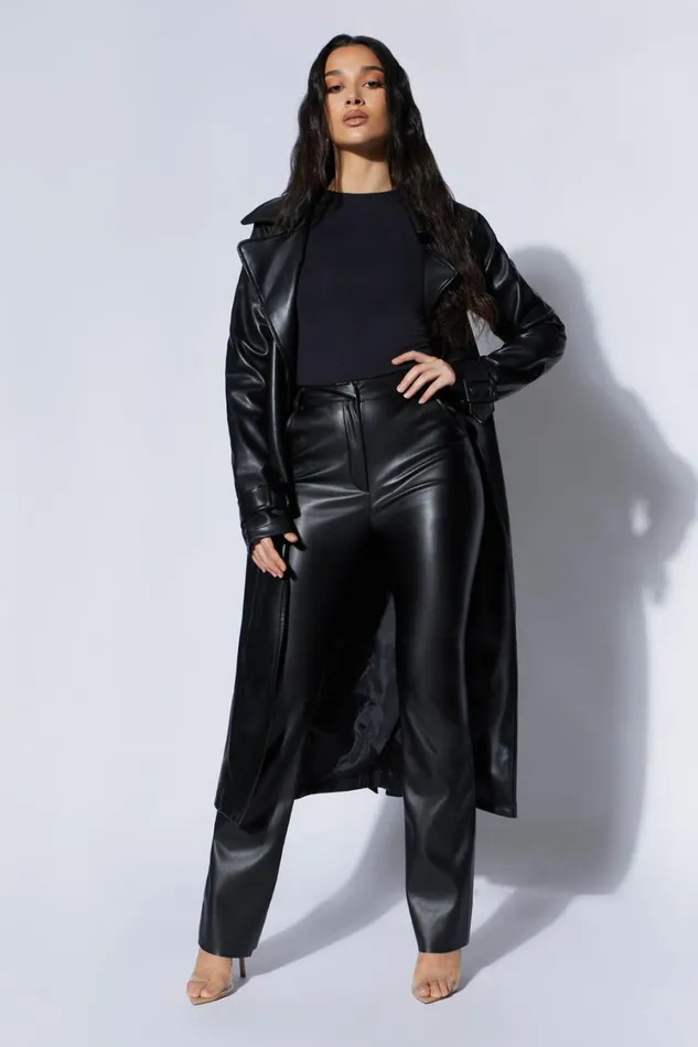 Women Meshki Outerwear Isla Pu Trench 8211 Black Women Meshki Outerwear Isla Pu Trench 8211 Black