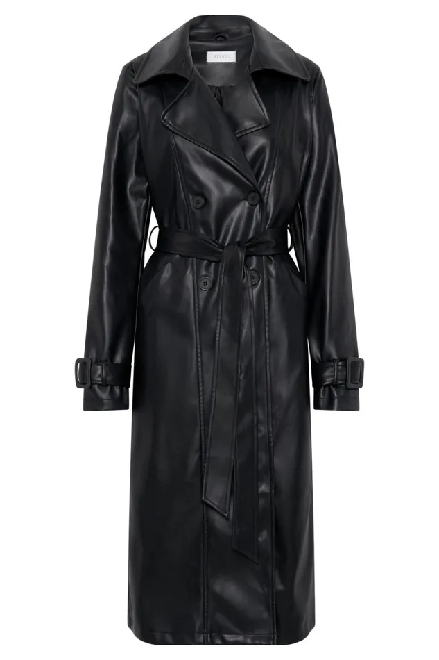 Women Meshki Outerwear Isla Pu Trench 8211 Black Women Meshki Outerwear Isla Pu Trench 8211 Black