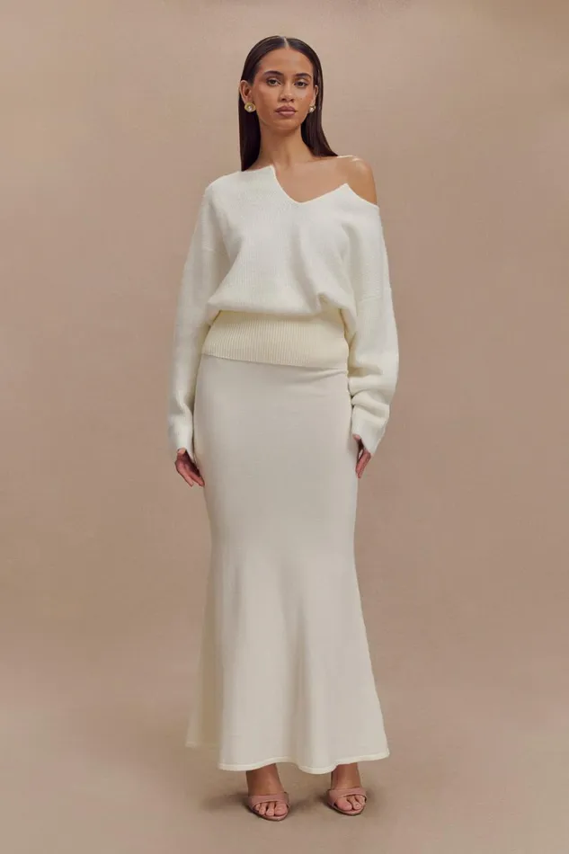 Women Meshki Outerwear Jenelle Fluffy Oversized Jumper 8211 Ivory