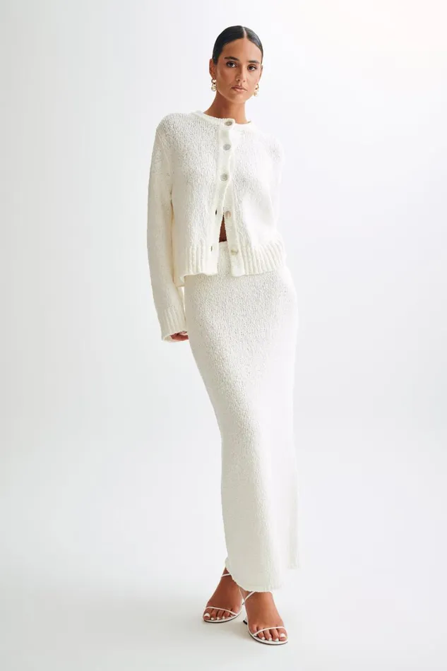 Women Meshki Outerwear Moira Oversized Boucle Cardigan 8211 White