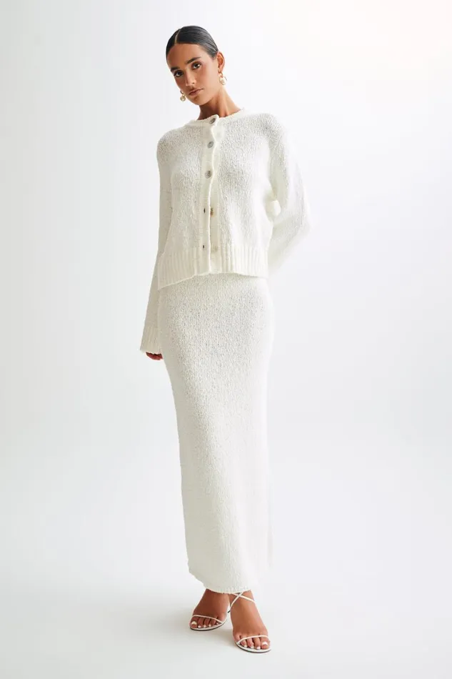 Women Meshki Outerwear Moira Oversized Boucle Cardigan 8211 White