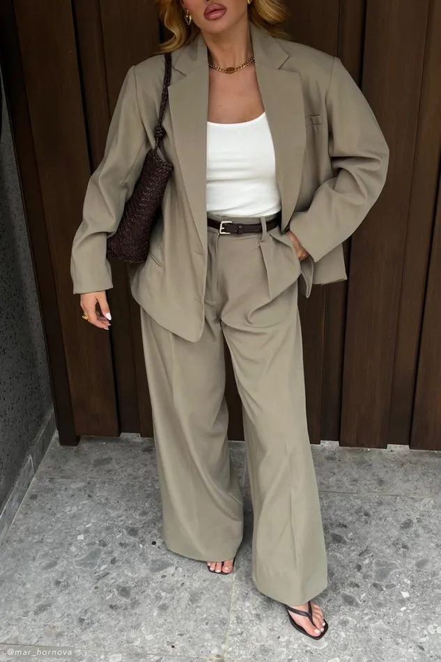 Women Meshki Outerwear Simone Oversized Blazer 8211 Olive
