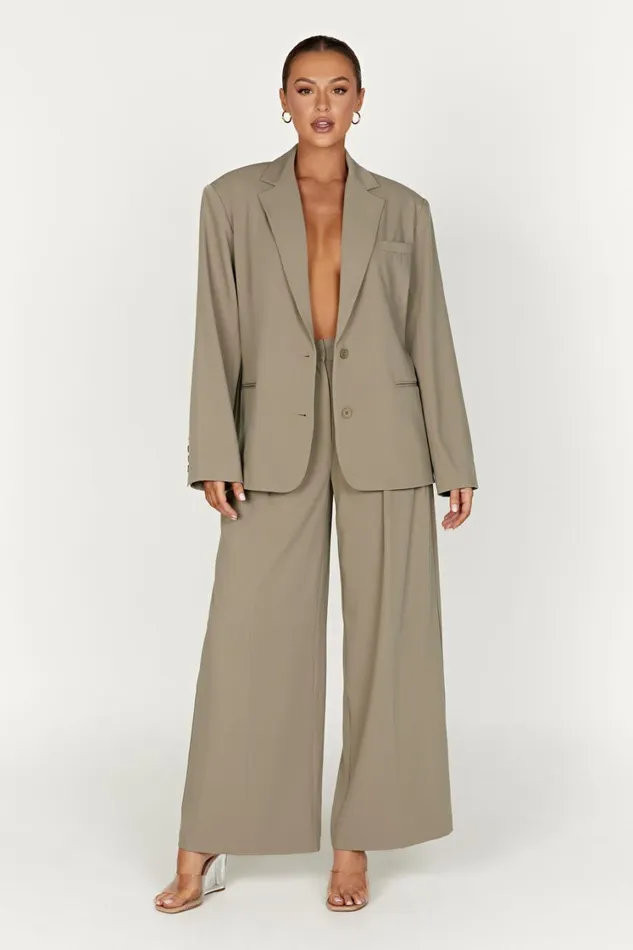 Women Meshki Outerwear Simone Oversized Blazer 8211 Olive