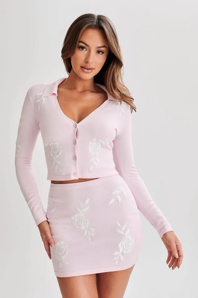 Women Meshki Outerwear Tallulah Rose Knit Cardigan 8211 Fairy Floss Pink