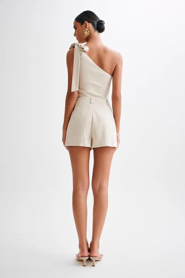 Women Meshki Sets Massima Linen Shorts 8211 Natural