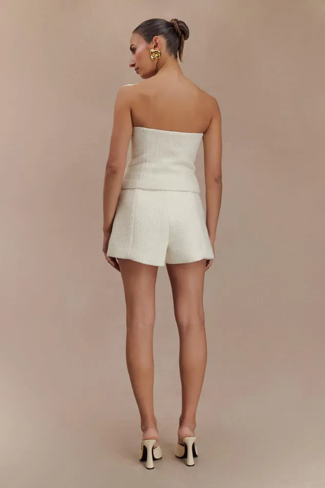 Women Meshki Sets Parker Boucle Shorts 8211 Ivory