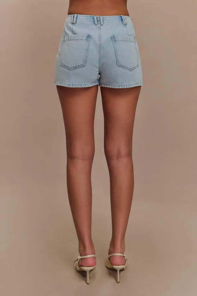 Women Meshki Sets Tobias Denim Shorts 8211 Light Blue