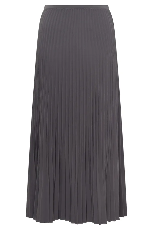 Women Meshki Sets Twyla Pleated Suiting Maxi Skirt 8211 Charcoal