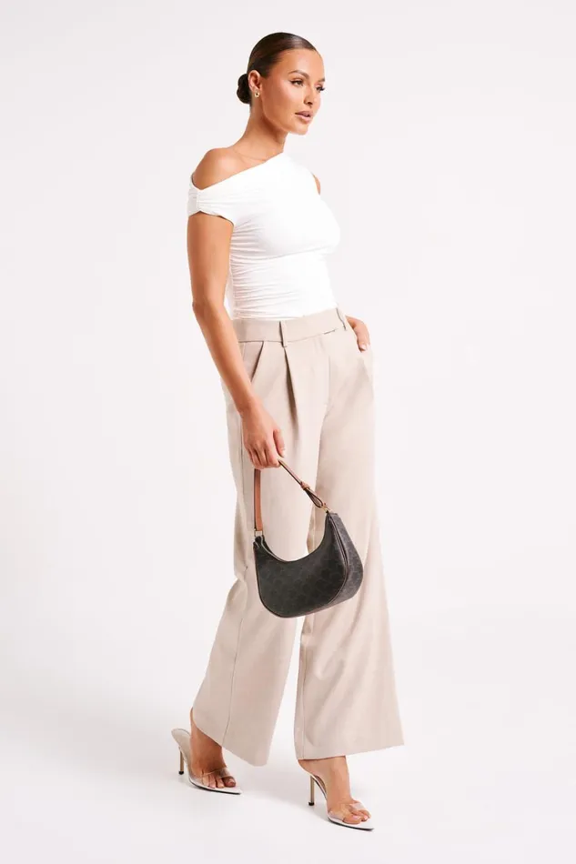 Women Meshki Tops Alayna Recycled Nylon Ruched Top 8211 White