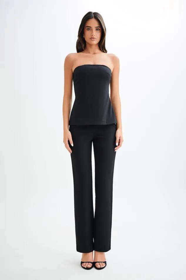 Women Meshki Tops Antonia Strapless Cut Out Top 8211 Black
