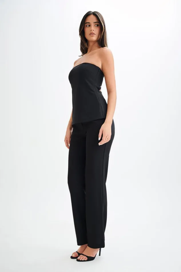 Women Meshki Tops Antonia Strapless Cut Out Top 8211 Black