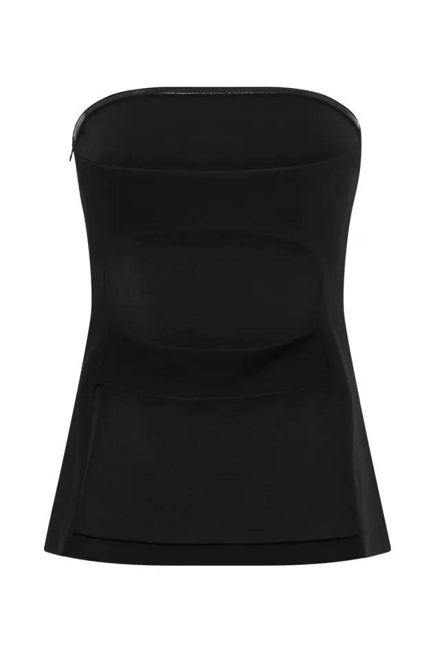 Women Meshki Tops Antonia Strapless Cut Out Top 8211 Black