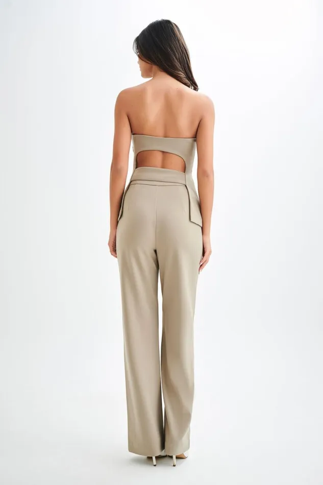 Women Meshki Tops Antonia Strapless Cut Out Top 8211 Mushroom