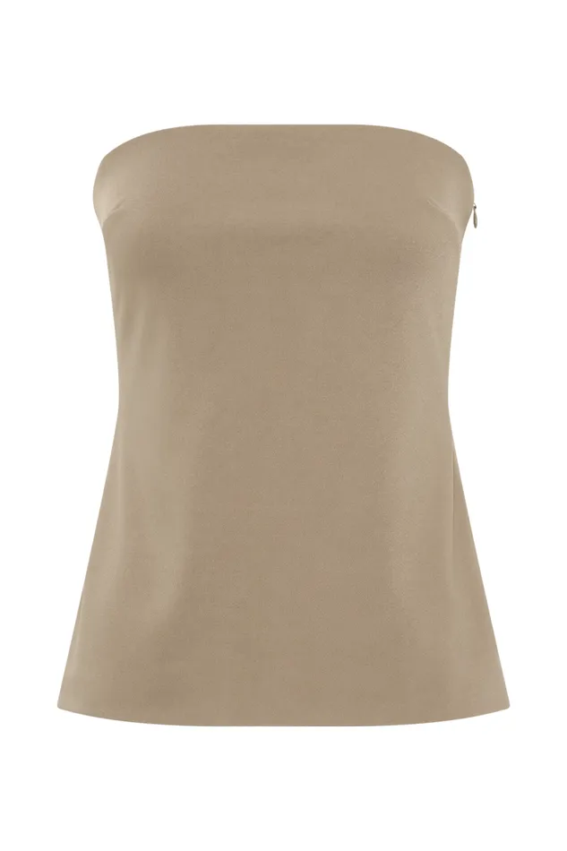 Women Meshki Tops Antonia Strapless Cut Out Top 8211 Mushroom
