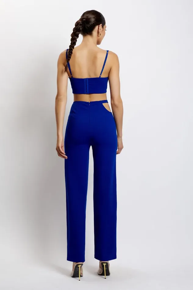 Women Meshki Tops Blythe Double Strap Crop Top 8211 Cobalt Blue Women Meshki Tops Blythe Double Strap Crop Top 8211 Cobalt Blue