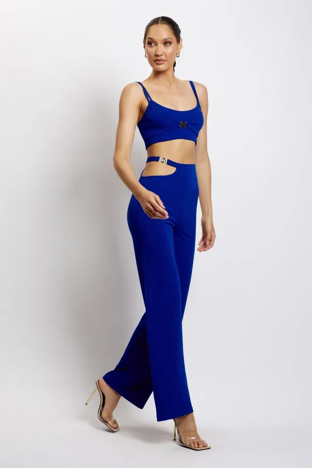Women Meshki Tops Blythe Double Strap Crop Top 8211 Cobalt Blue Women Meshki Tops Blythe Double Strap Crop Top 8211 Cobalt Blue