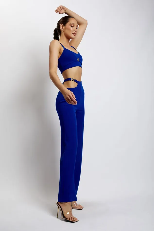 Women Meshki Tops Blythe Double Strap Crop Top 8211 Cobalt Blue Women Meshki Tops Blythe Double Strap Crop Top 8211 Cobalt Blue