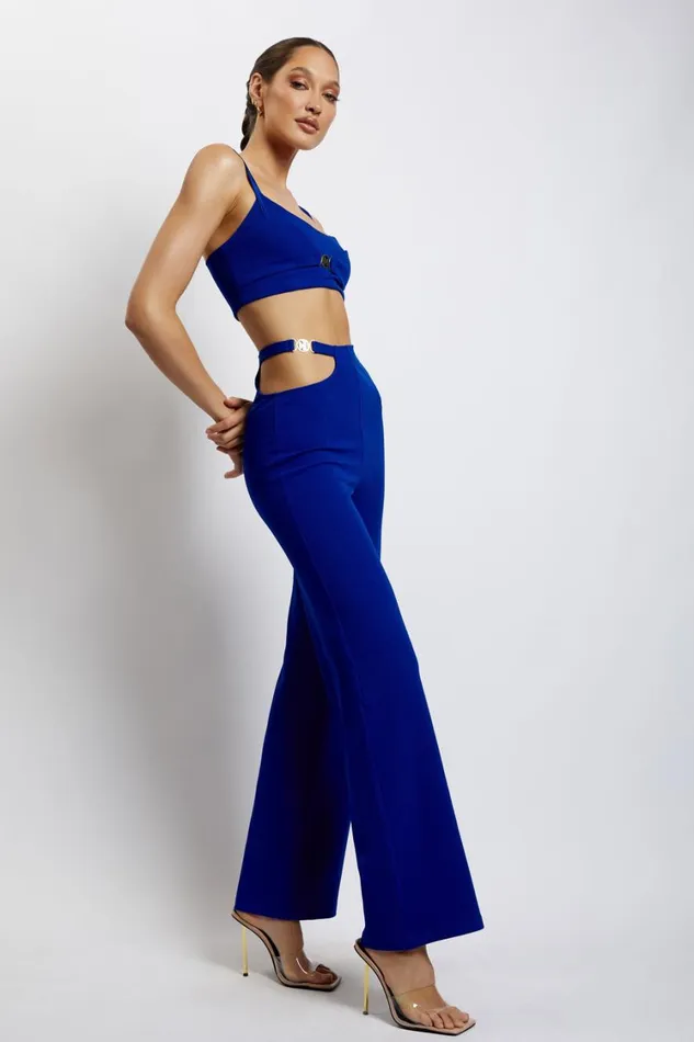 Women Meshki Tops Blythe Double Strap Crop Top 8211 Cobalt Blue Women Meshki Tops Blythe Double Strap Crop Top 8211 Cobalt Blue