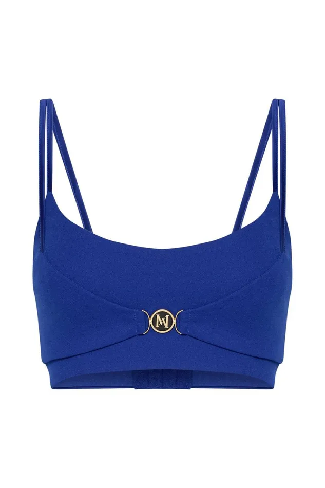 Women Meshki Tops Blythe Double Strap Crop Top 8211 Cobalt Blue Women Meshki Tops Blythe Double Strap Crop Top 8211 Cobalt Blue