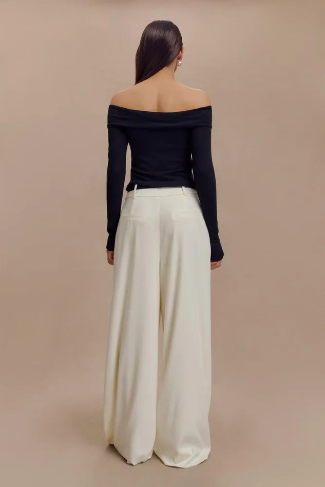 Women Meshki Tops Briah Cut Out Modal Long Sleeve Top 8211 Black