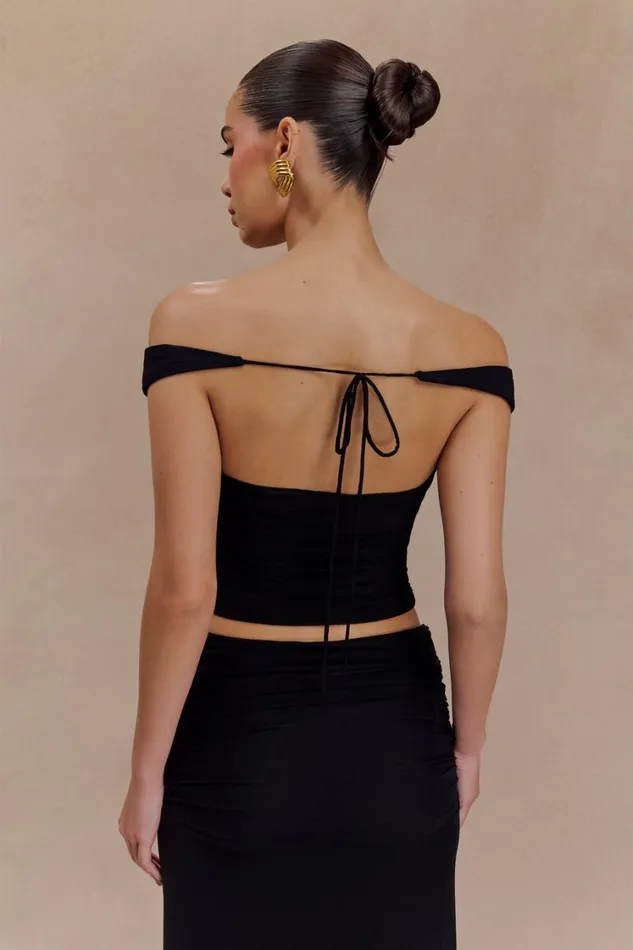 Women Meshki Tops Brooklyn Mesh Crop Top 8211 Black