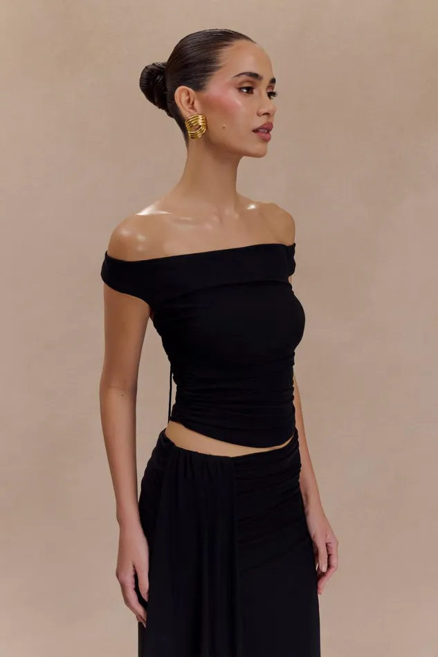 Women Meshki Tops Brooklyn Mesh Crop Top 8211 Black