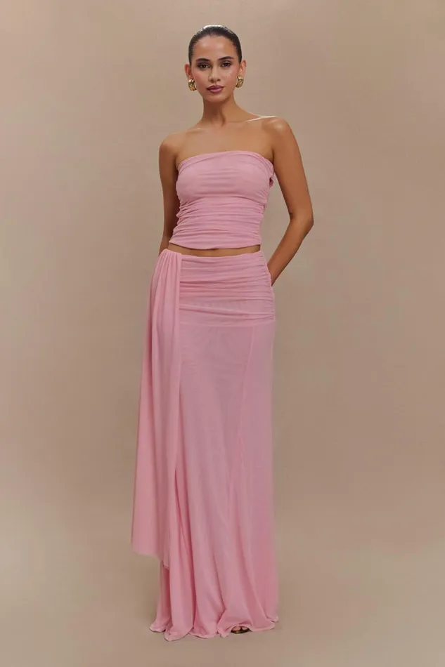 Women Meshki Tops Brooklyn Mesh Crop Top 8211 Candy Pink