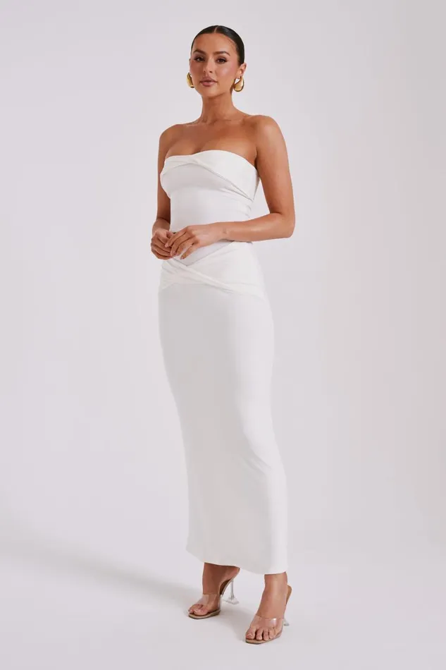 Women Meshki Tops Ceri Slinky Twist Top 8211 White