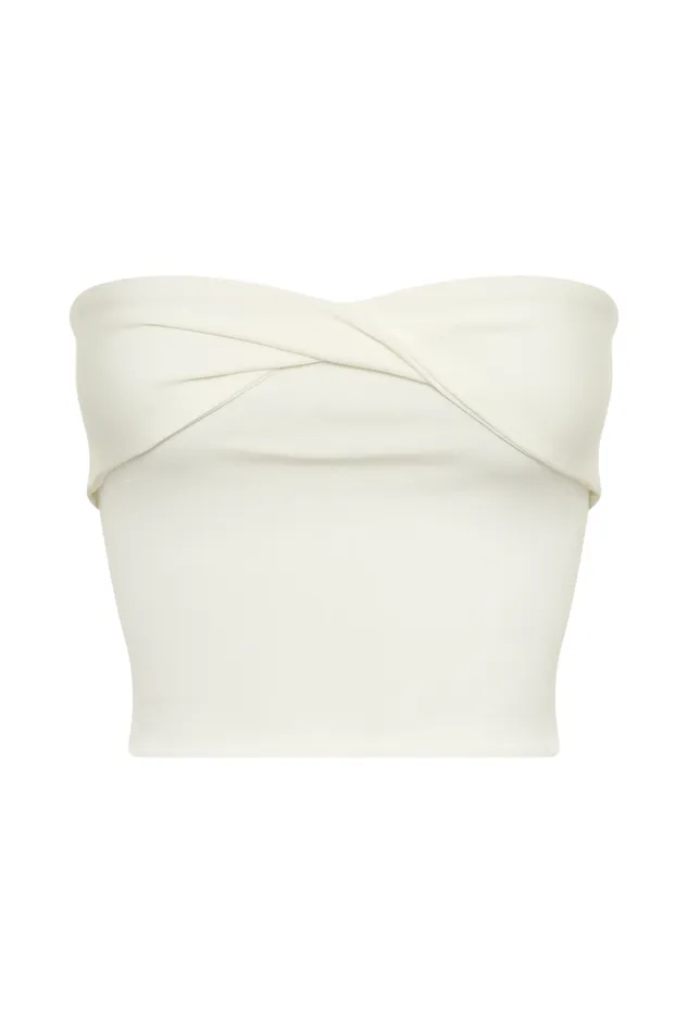 Women Meshki Tops Ceri Slinky Twist Top 8211 White