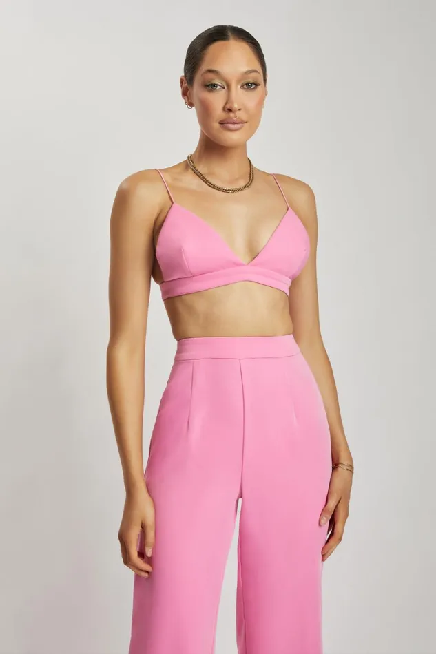 Women Meshki Tops Cynthia Triangle Bralette 8211 Pink