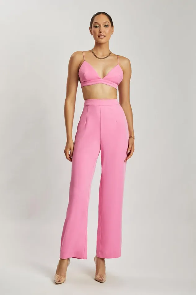 Women Meshki Tops Cynthia Triangle Bralette 8211 Pink Women Meshki Tops Cynthia Triangle Bralette 8211 Pink