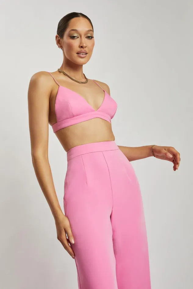 Women Meshki Tops Cynthia Triangle Bralette 8211 Pink Women Meshki Tops Cynthia Triangle Bralette 8211 Pink