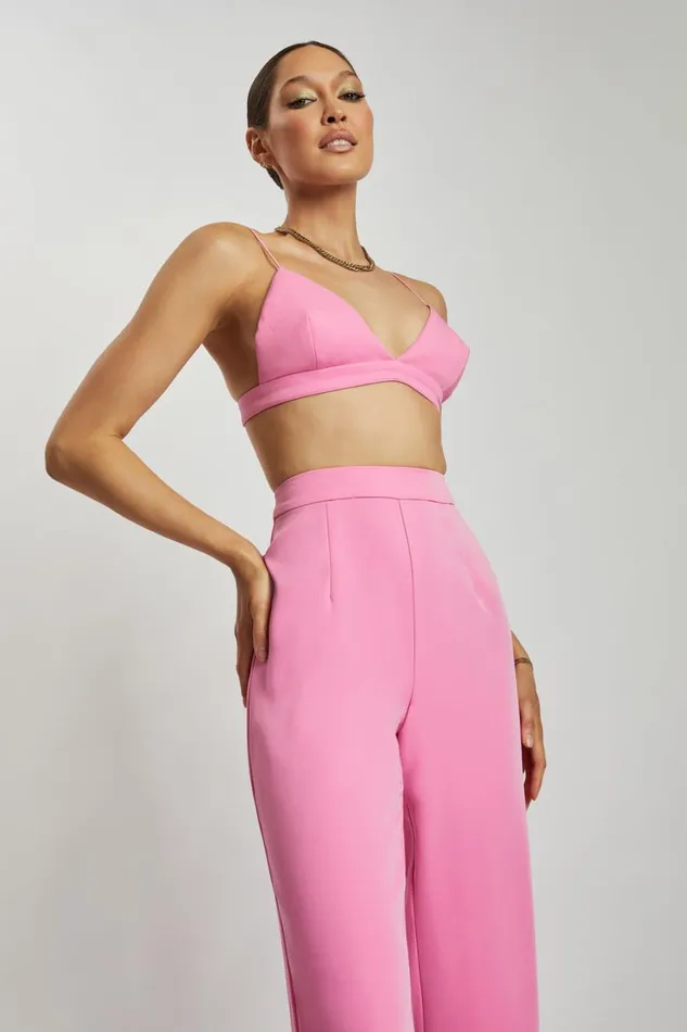 Women Meshki Tops Cynthia Triangle Bralette 8211 Pink Women Meshki Tops Cynthia Triangle Bralette 8211 Pink