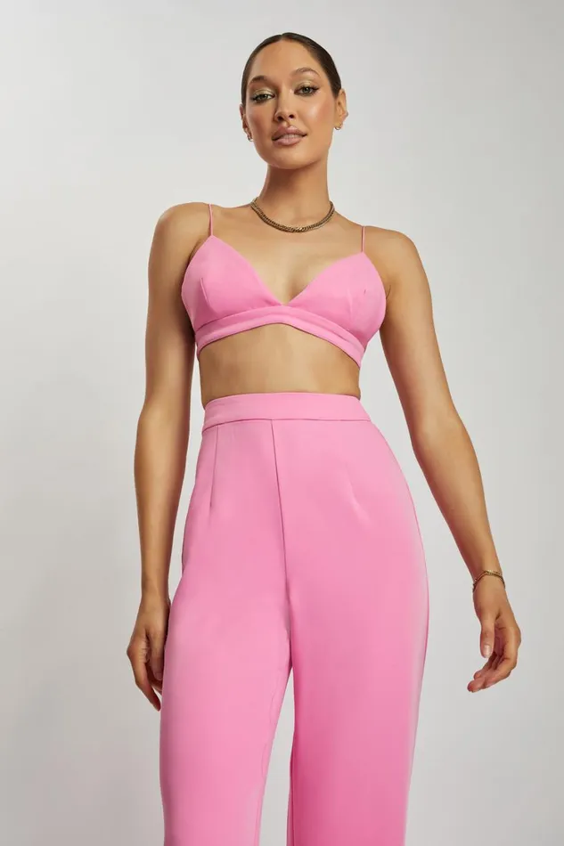 Women Meshki Tops Cynthia Triangle Bralette 8211 Pink Women Meshki Tops Cynthia Triangle Bralette 8211 Pink