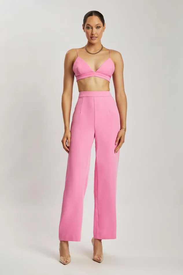 Women Meshki Tops Cynthia Triangle Bralette 8211 Pink Women Meshki Tops Cynthia Triangle Bralette 8211 Pink